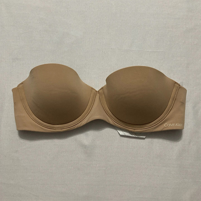 NWD Calvin Klein Perfectly Fit Strapless Push-Up Bra Beige 32B