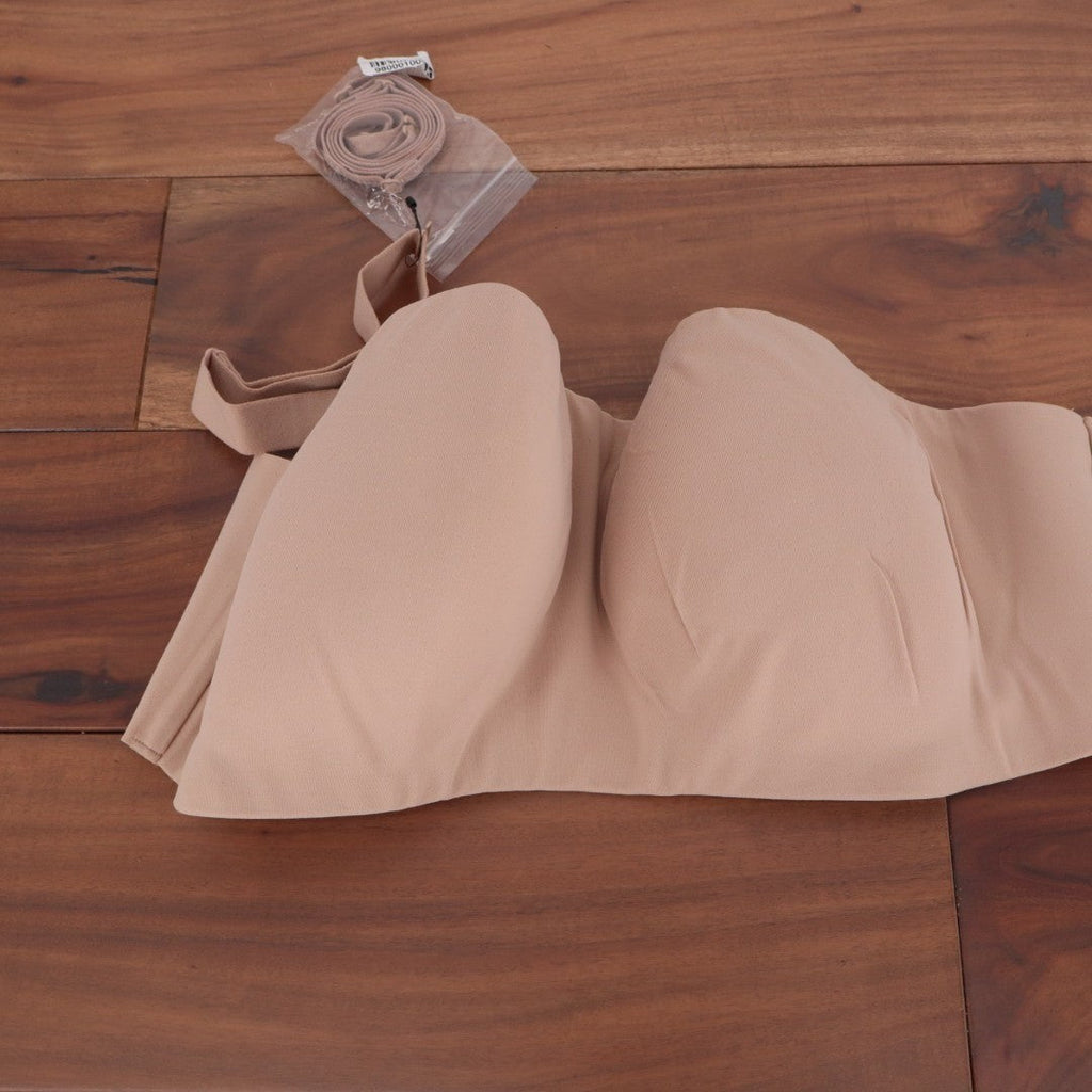 Calvin Klein Adapt Bandeau Bra Womens XL Cedar Strapless Wireless Full Coverage