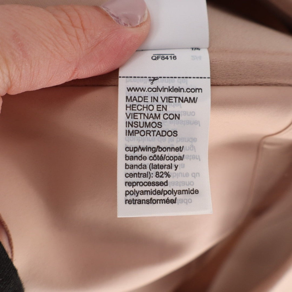 Calvin Klein Adapt Bandeau Bra Womens XL Cedar Strapless Wireless Full Coverage