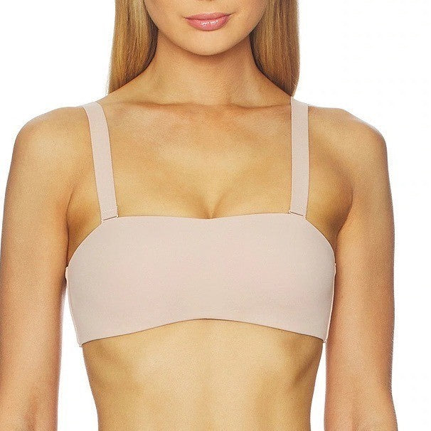 Calvin Klein Adapt Bandeau Bra Womens XL Cedar Strapless Wireless Full Coverage