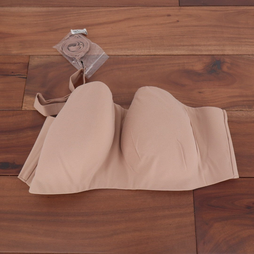 Calvin Klein Adapt Bandeau Bra Womens XL Cedar Strapless Wireless Full Coverage