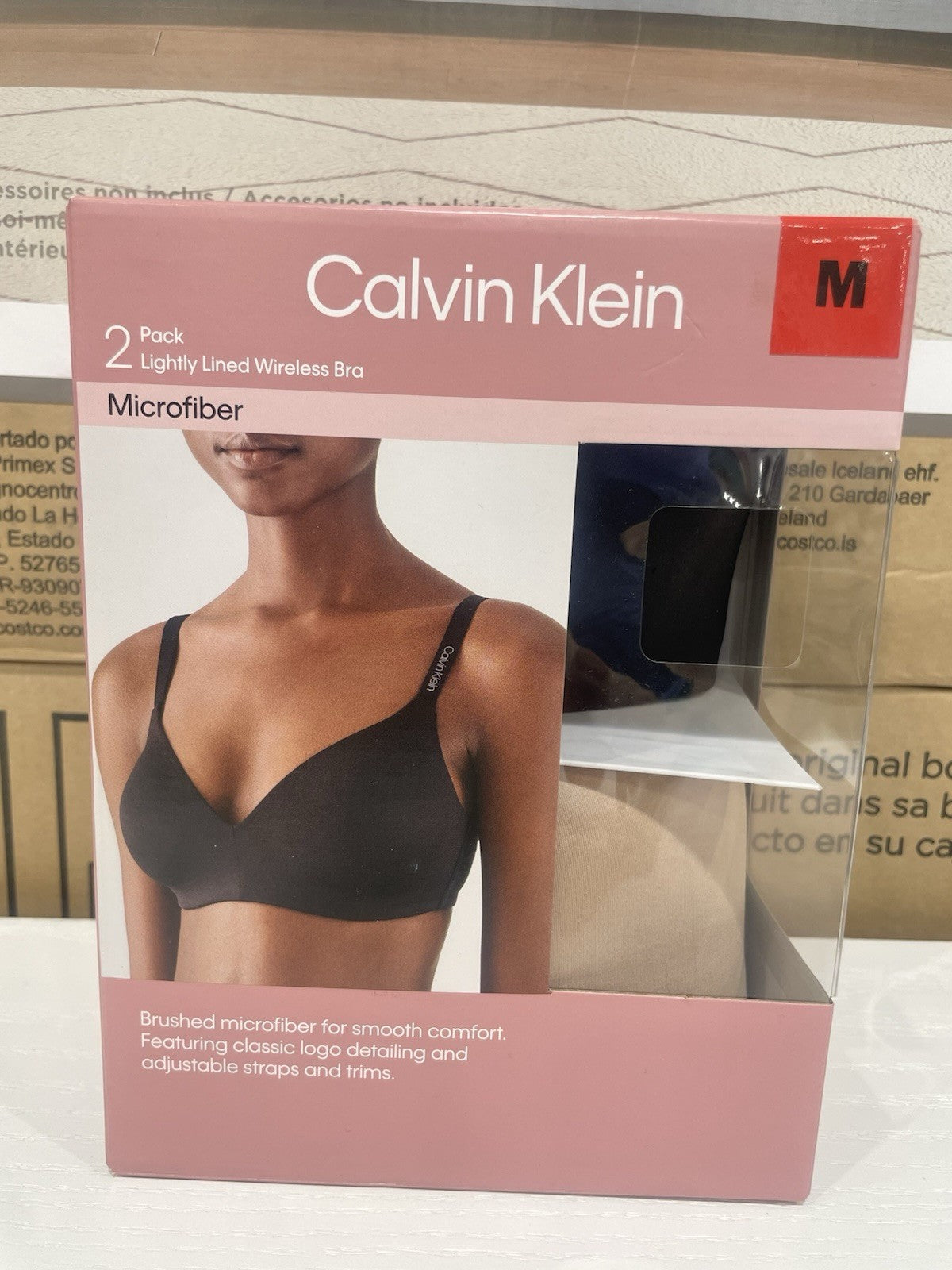 Calvin Klein 2-Pack Lightly Lined Wireless Bra Brushed Microfiber, Multicolor 1806104