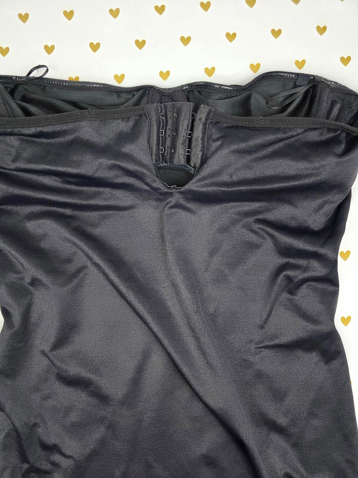 Victorias Secret Black Dress Shapewear Underwire Bra top Slimming VTG 36A