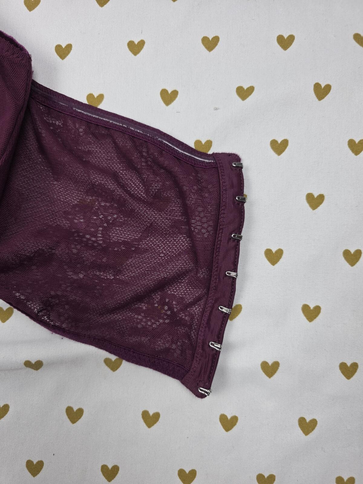 Victorias Secret Velvet Strapless Push Up bralette Purple Dream Angels SMALL