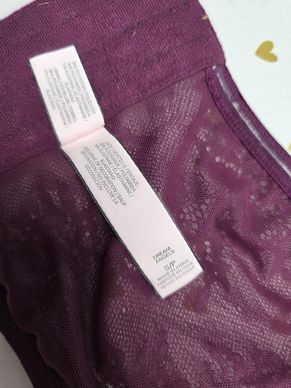 Victorias Secret Velvet Strapless Push Up bralette Purple Dream Angels SMALL