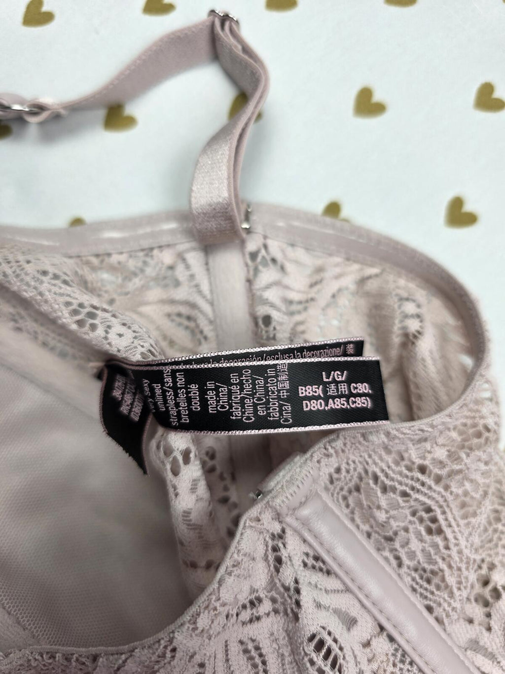 Victorias Secret Large Rose Faux Leather Corset Bralette Bra Top Tank