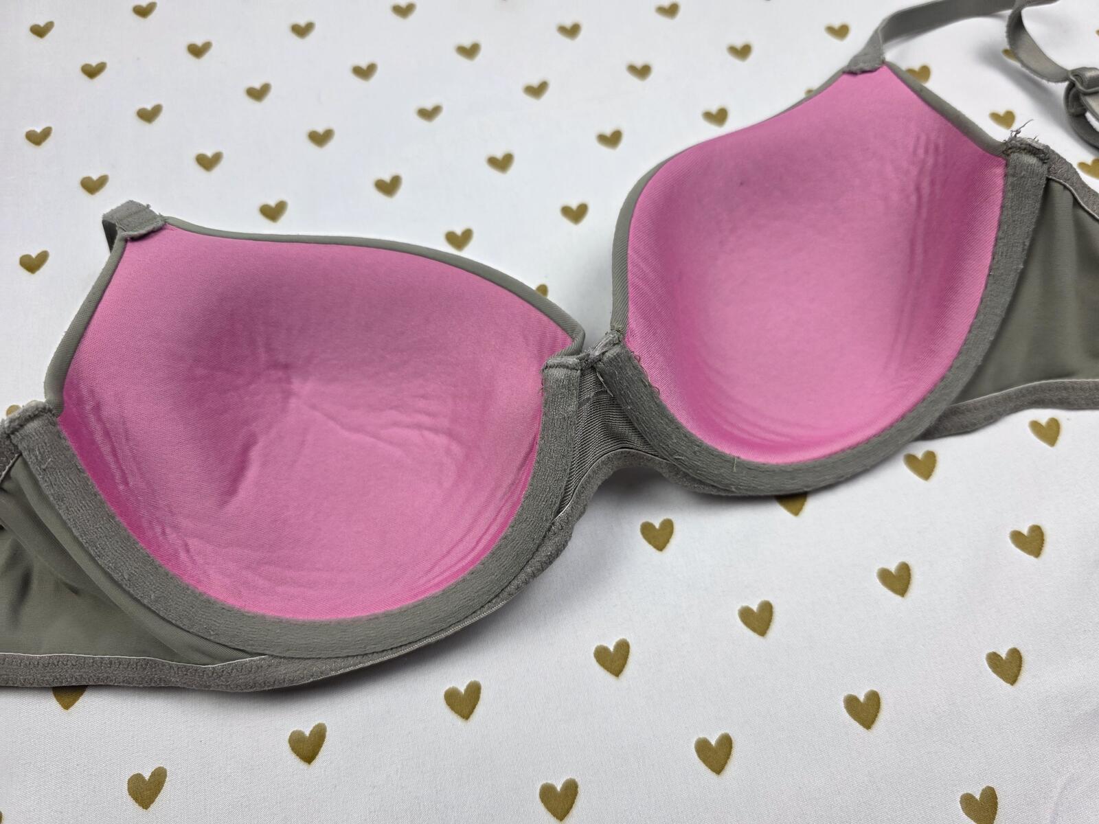 Victorias Secret PINK Olive Green 32C Wear everywhere Lightly Lined Bra