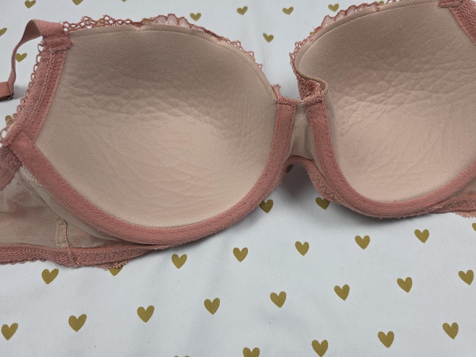 Victorias Secret Dream Angels Lined Demi Balconette Bra 32DD