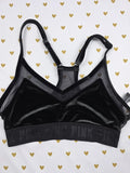 Victorias Secret Pink Velved  Lightly Lined bralette Bra Top Tank XS