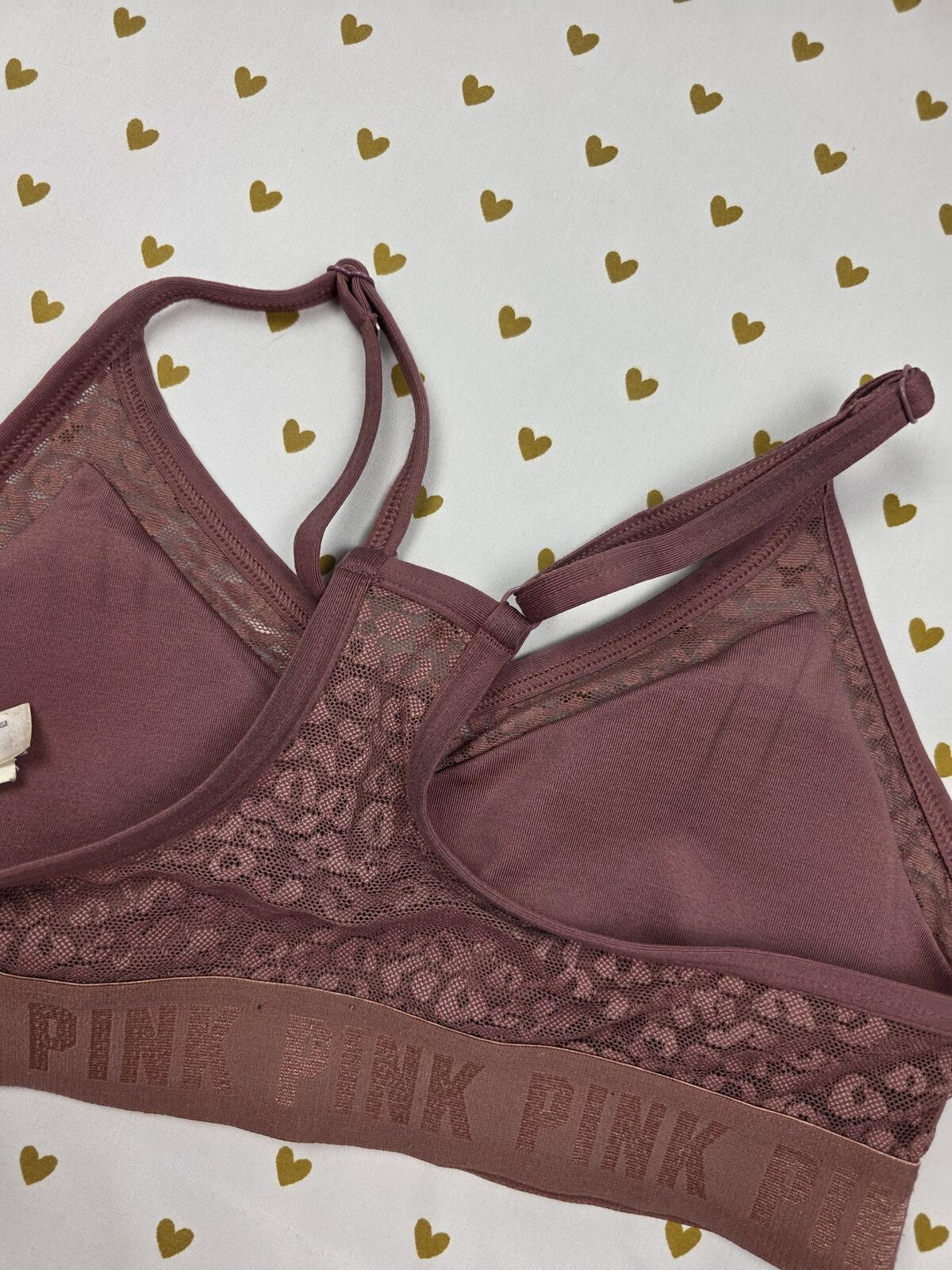 Victorias Secret Pink Sports Bra Leopard SMALL Bralette Bra Top Tank