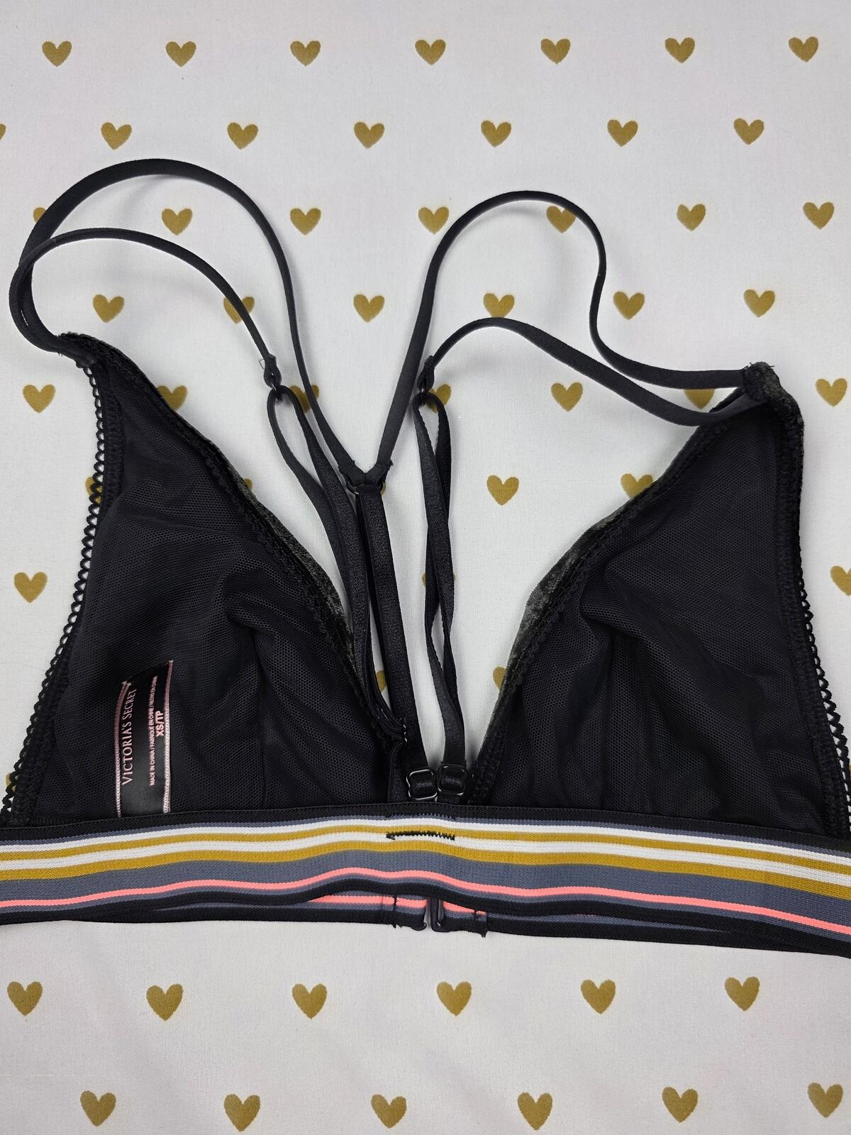 Victorias Secret Velvet Sexy Triangle XS Bralette Bra Top Tank