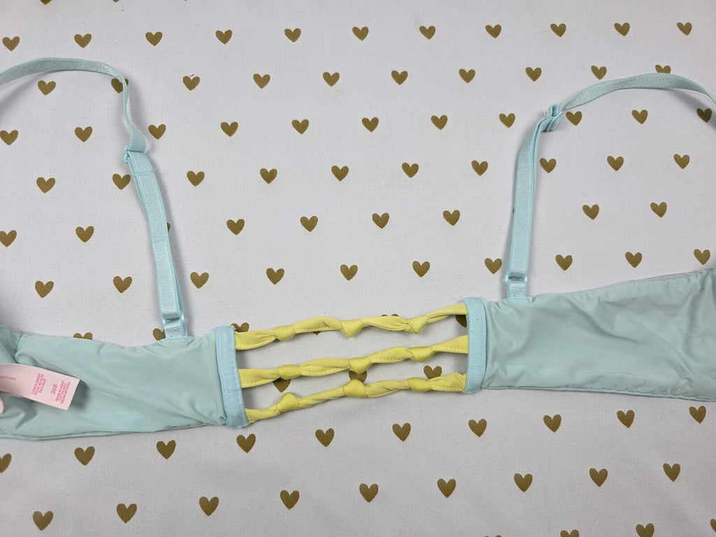 Victorias Secret Front Close Ladder back Cute Blue 36B Lined demi bra