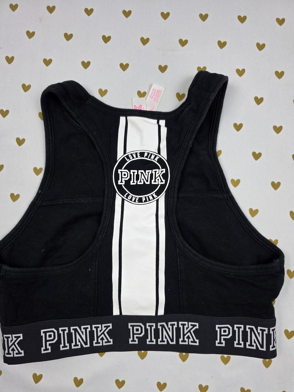 Victorias Secret Pink Logo sports Bra XS Bralette Bra Top Tank