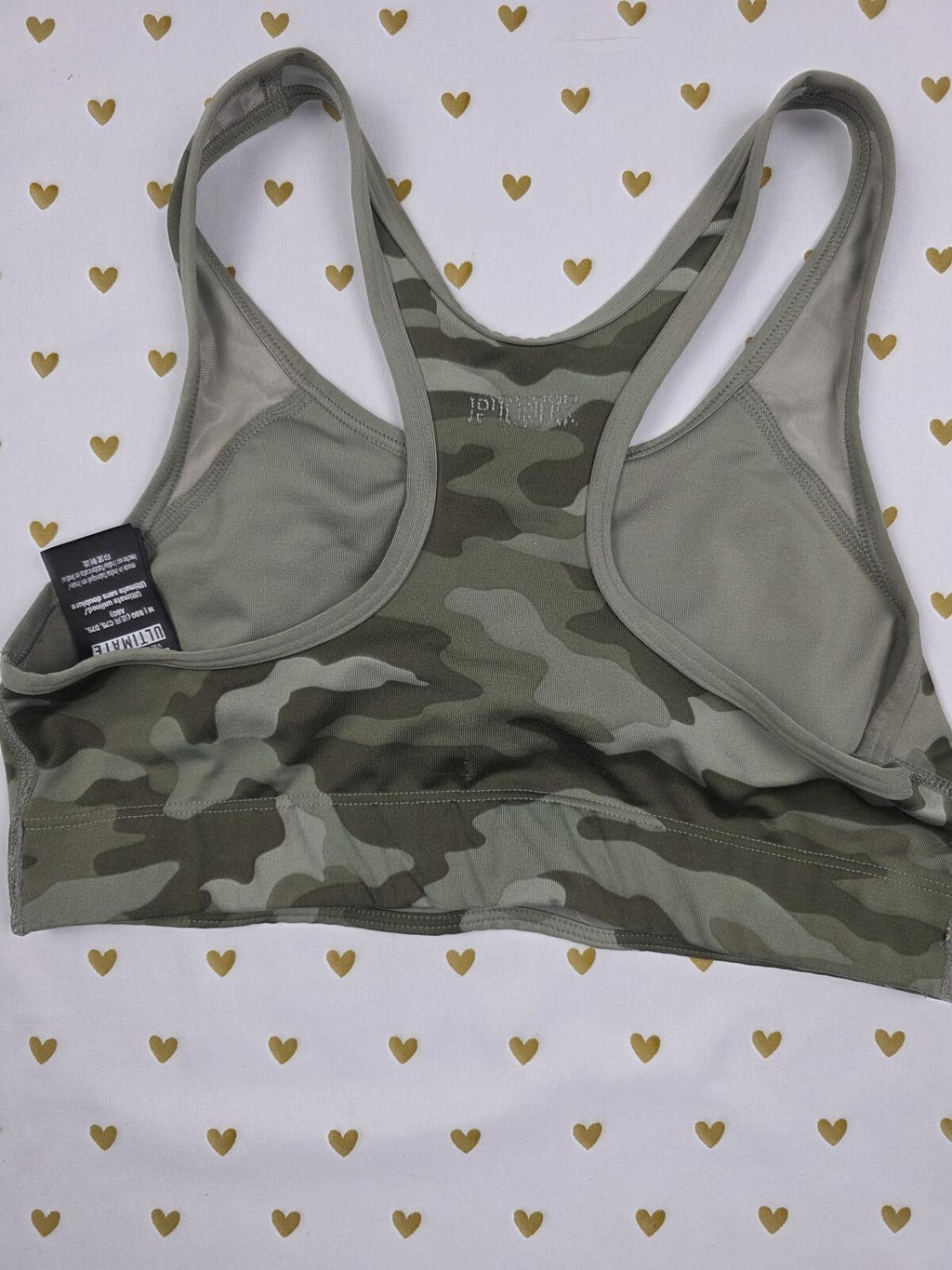 Victorias Secret Pink active Camo Camouflage Sports Bra  Bralette Bra Top Tank
