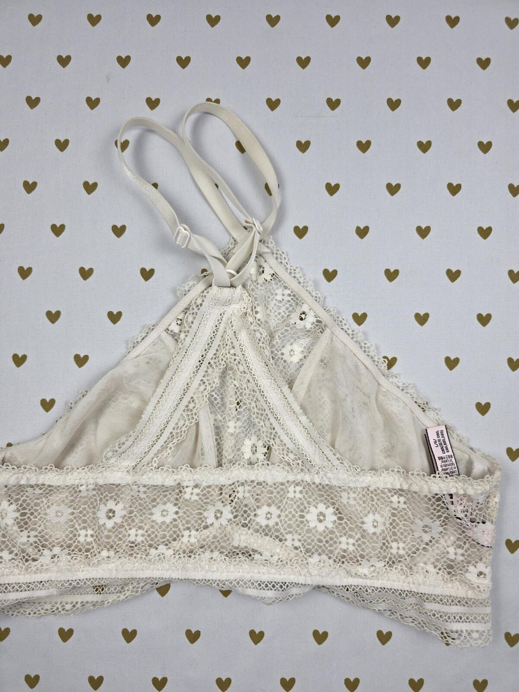 Victorias Secret White Lace Large Bralette Bra Top Tank
