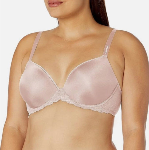 Calvin Klein Seductive Comfort Lace Demi Bra QF1444 Barely Pink 34C