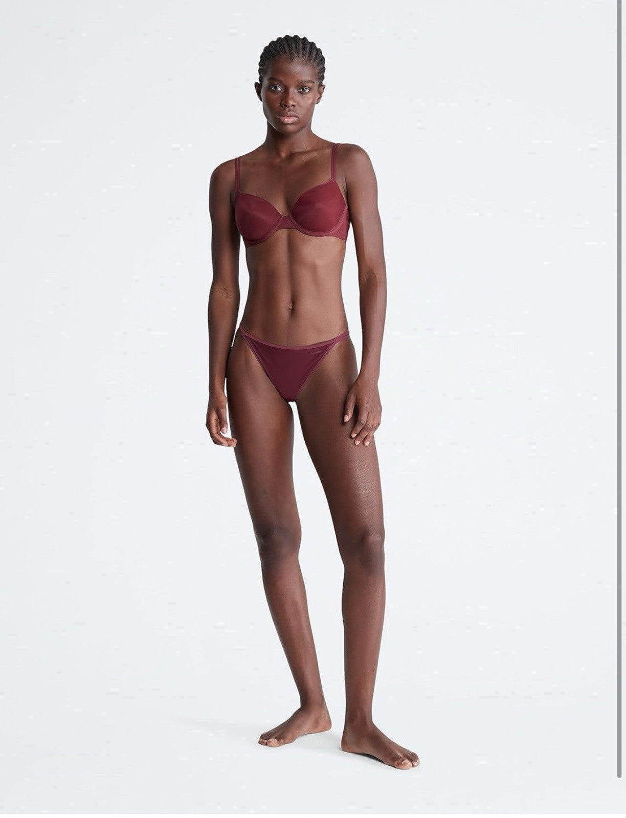 CALVIN KLEIN Women's Sheer Marquisette Lightly Lined Demi Bra QF6068 Size 32 C
