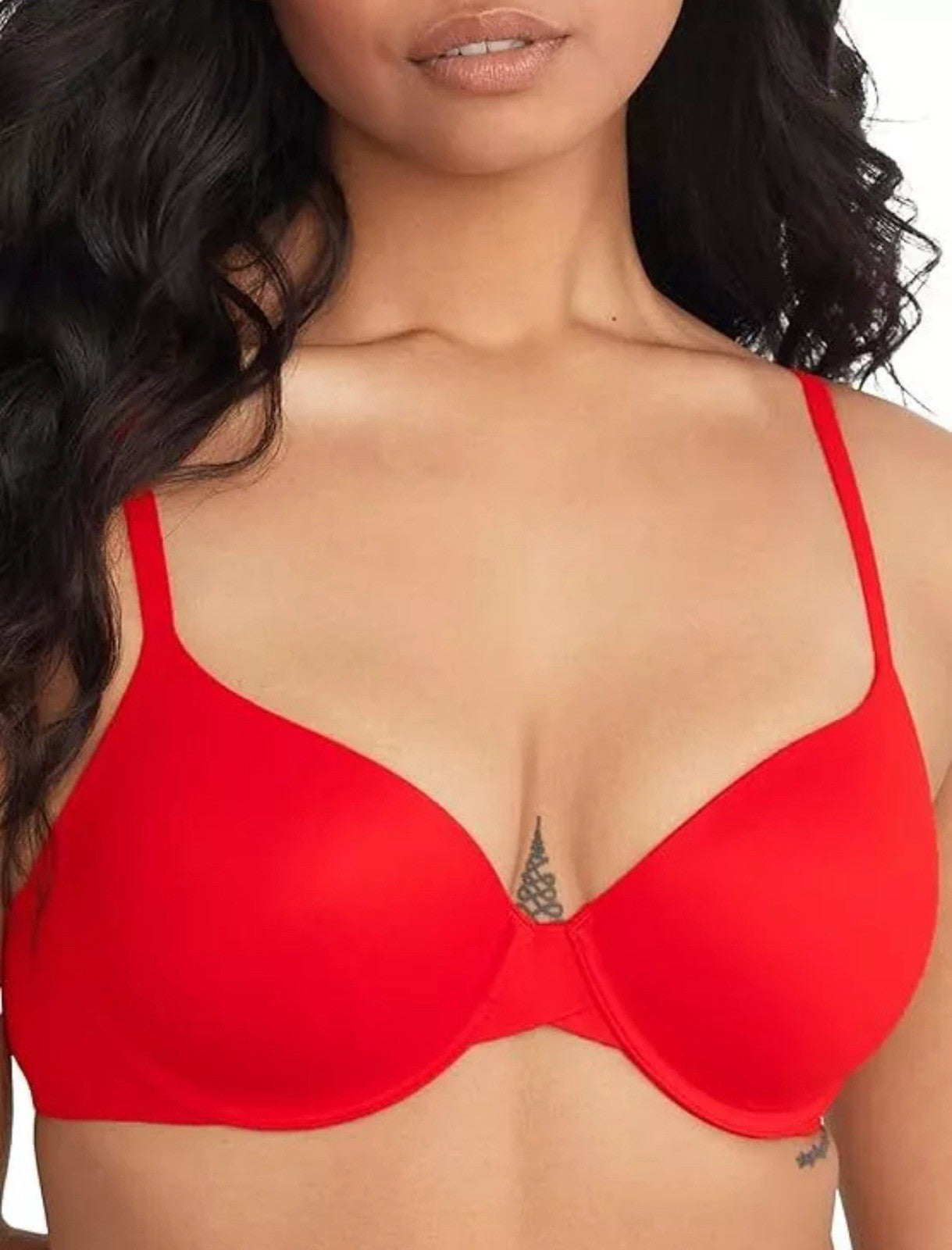 Calvin Klein Perfectly Fit Full Coverage T-Shirt Bra F3837, Red, Size 34A