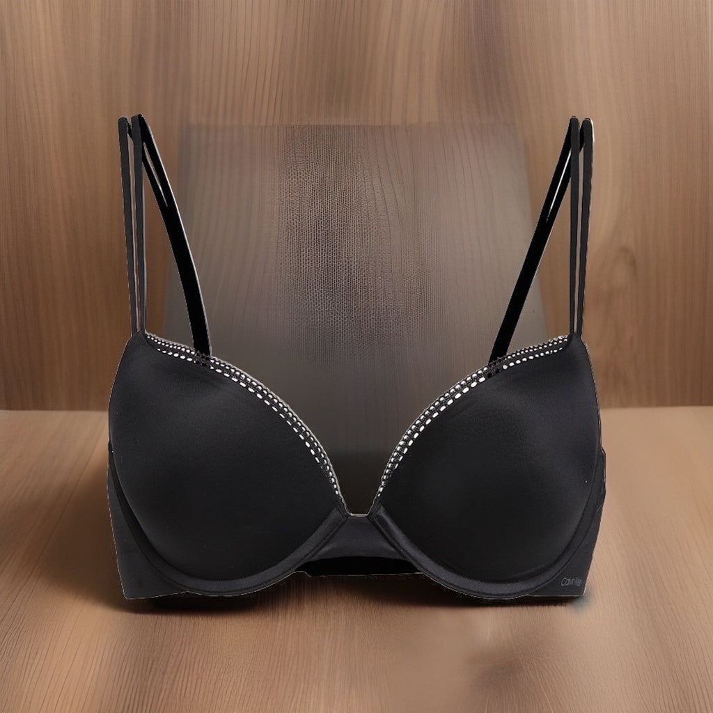 Calvin Klein Liquid Touch Push up Plunge Underwire Bra, QF4083 Black, 32C
