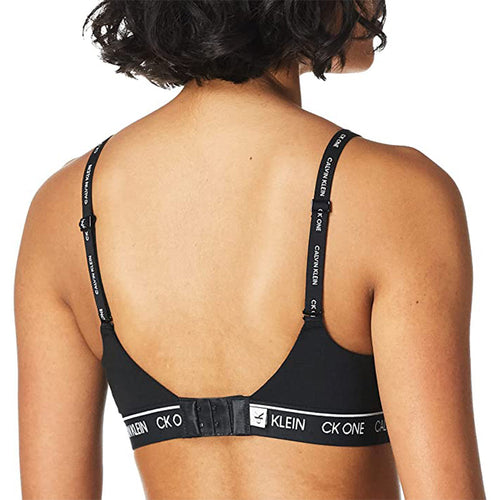 Calvin Klein One Cotton Lightly Lined Bralette Black L