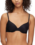 CALVIN KLEIN Sheer Marquisette Lightly Lined Demi Bra BLACK 36A
