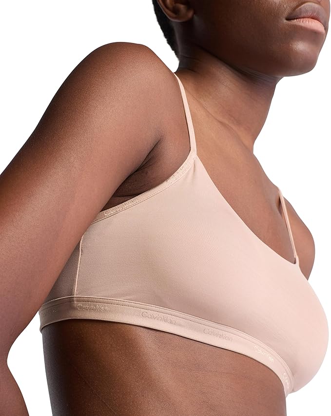 CALVIN KLEIN Form to Body Lightly Lined Scoop Neck Bralette Bra CEDAR XL