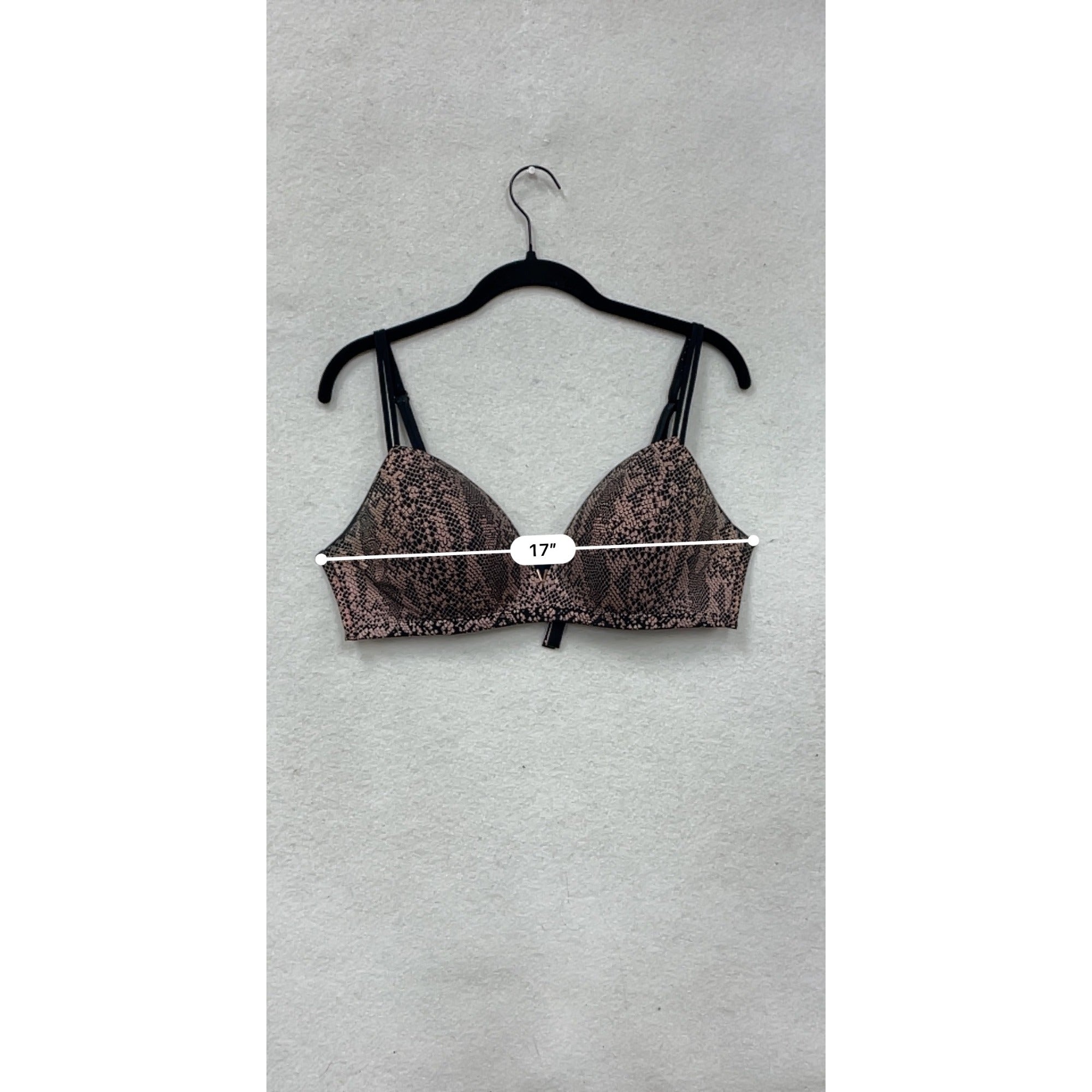 Victorias Secret Snake Print Padded Non-Wire Bra 36D #8747