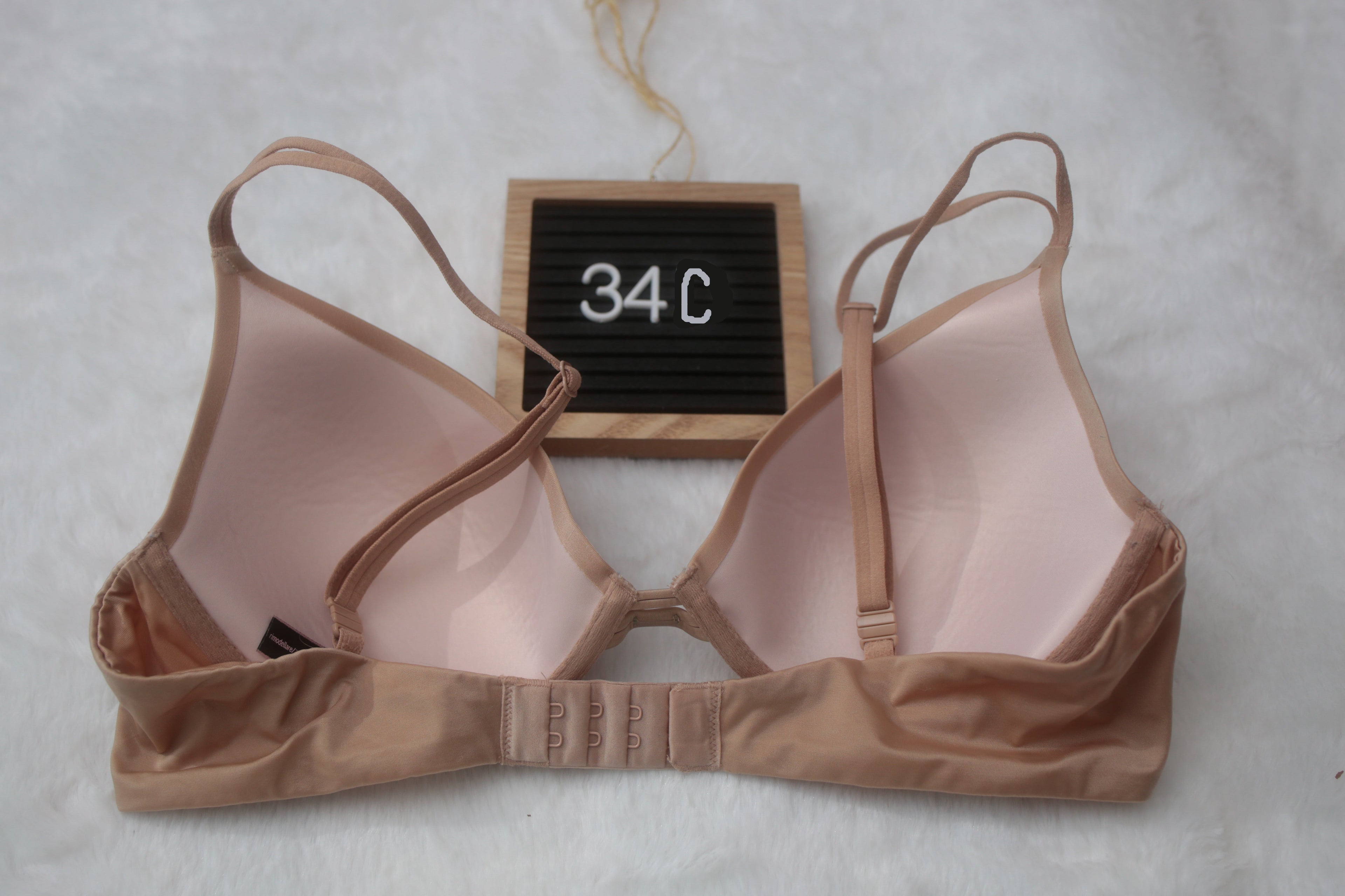 Victoria's Secret Plunge T‑Shirt Bra, Lightly Lined 34C Beige