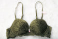 Victoria's Secret Dream Angels Push Up Boho Fairy Retro Lace Bra Green 34B NEW