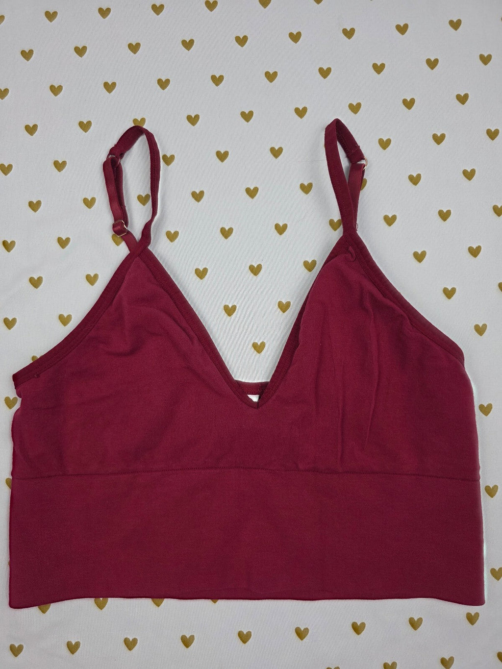 Victorias Secret Pink Maroon Lounge Large Bralette Bra Top Tank