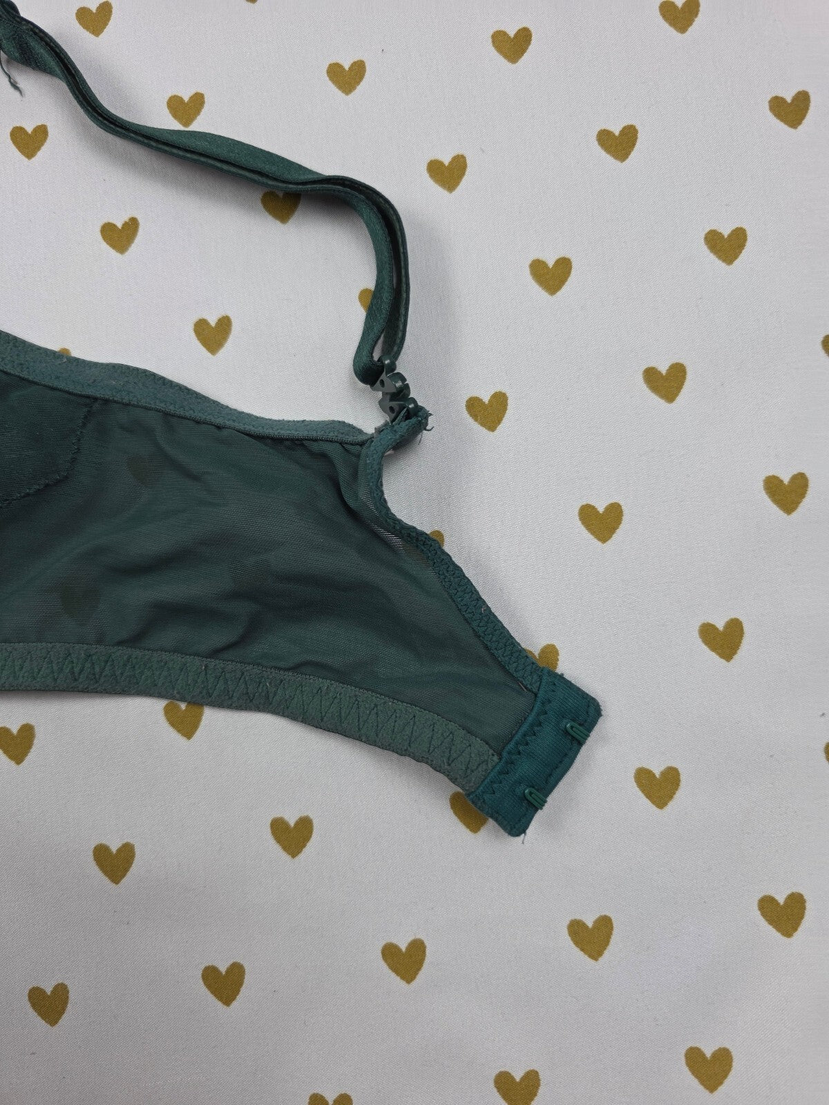 Victorias Secret Green Shimmer Dream Angels Push Up without padding Bra 34DD
