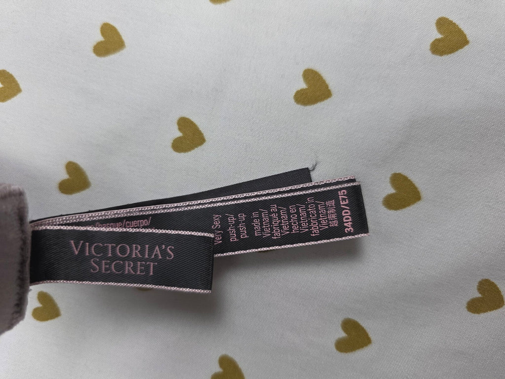 Victorias Secret Bling Strap Satin Bra Very Sexy Push Up 34DD