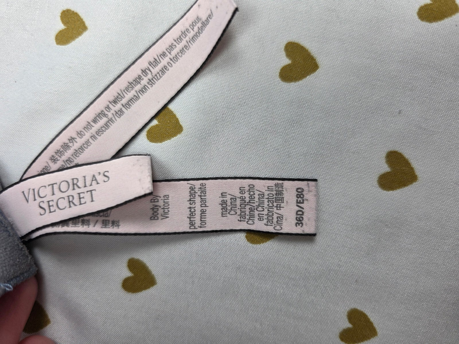 Victorias Secret Patterned Perfect Shape Bra 36D