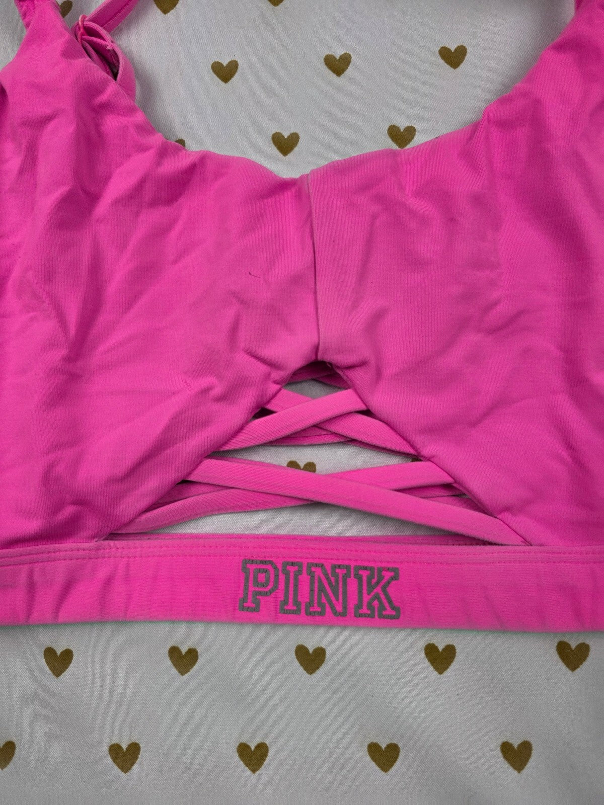Victorias Secret Pink Ultimate Sports Bra MEDIUM Bralette Bra Top Tank