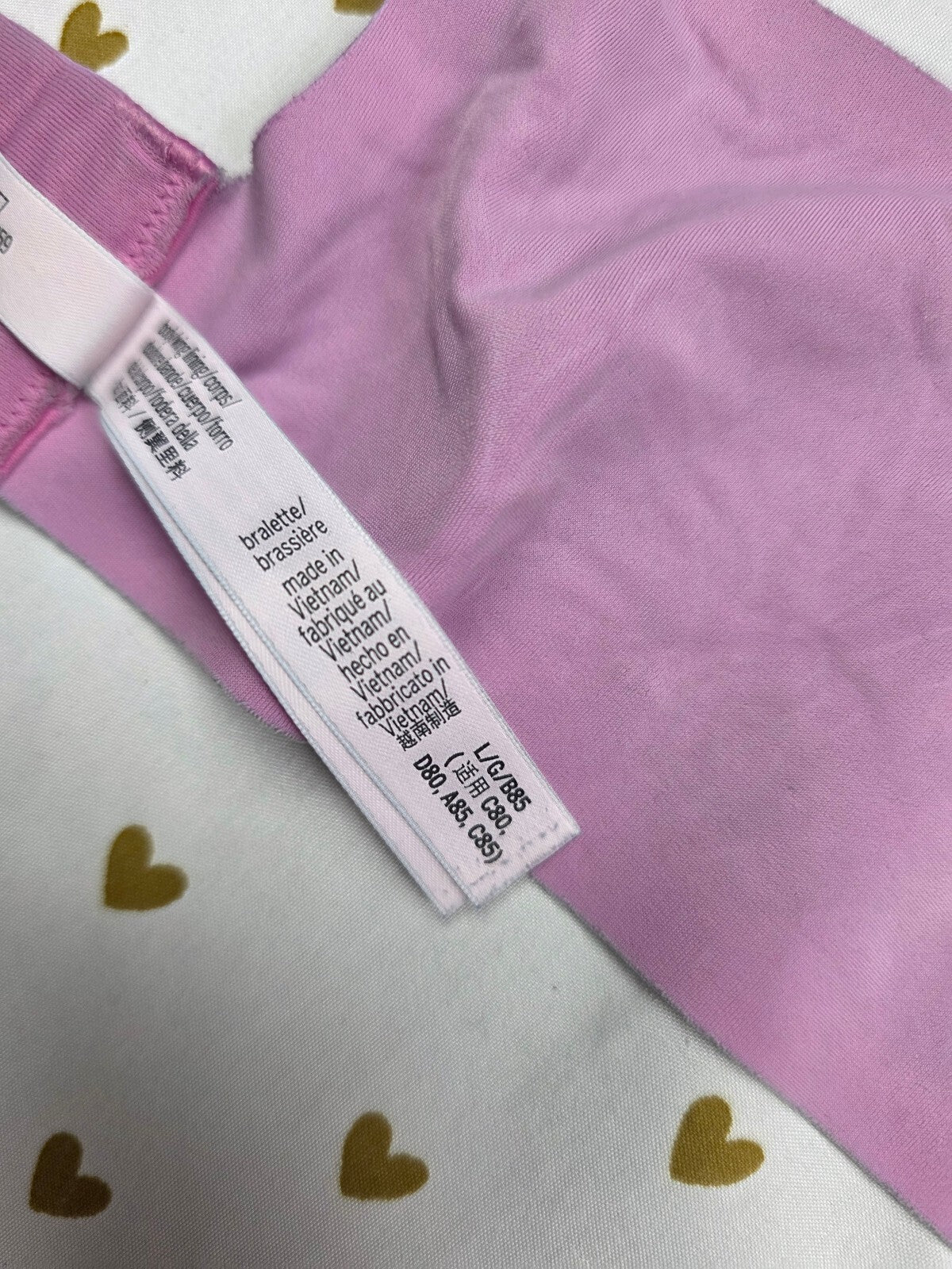 Victorias Secret Stretchy Pink Large Lightly Lined Bralette Bra Top Tank