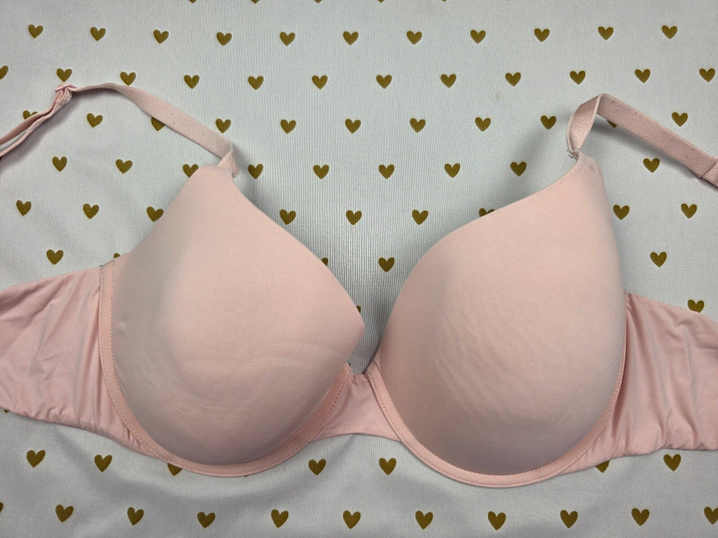 Victorias Secret Pink Blush T Shirt Lightly Lined Demi Balconette Bra 36D