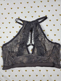 Victorias Secret  Black High Line LARGE Bralette Bra Top Tank