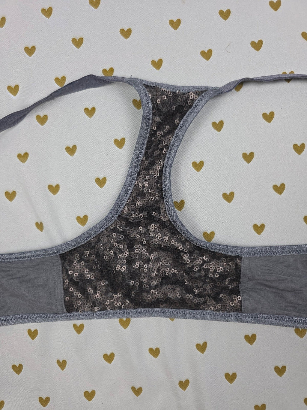 Victorias Secret Front Close racerback Bra BLING Tank Sequin 38B