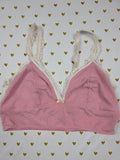 Victorias Secret Pink Ribbed Stretch Large Bralette Bra Top Tank