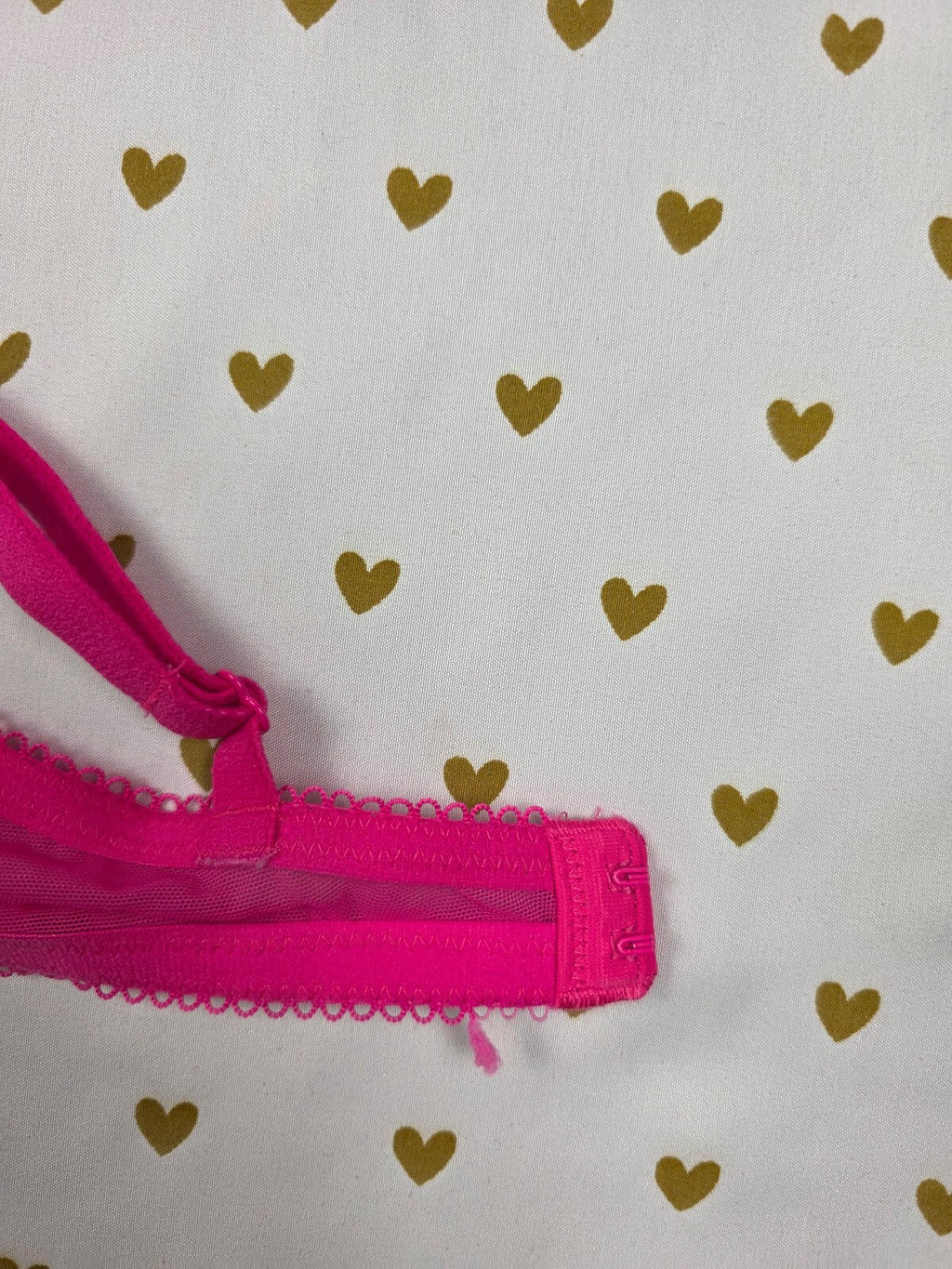 Victorias Secret Pink Sheer hearts underwire SMALL  Bralette Bra Top Tank