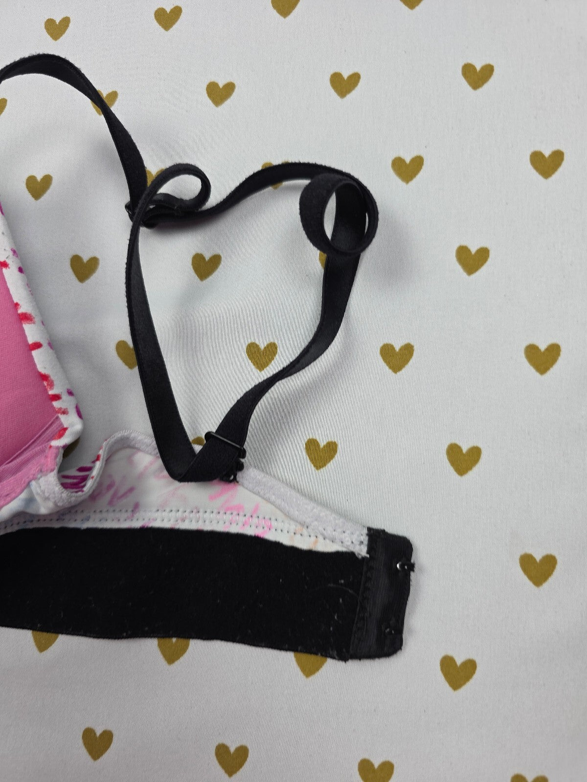 Victorias Secret Pink RAINBOW Logo wireless No Wire Bra 32C Push Up