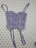 Victoria's Secret Very Sexy Lavender Lace Bustier Corset Garter Bra 34B