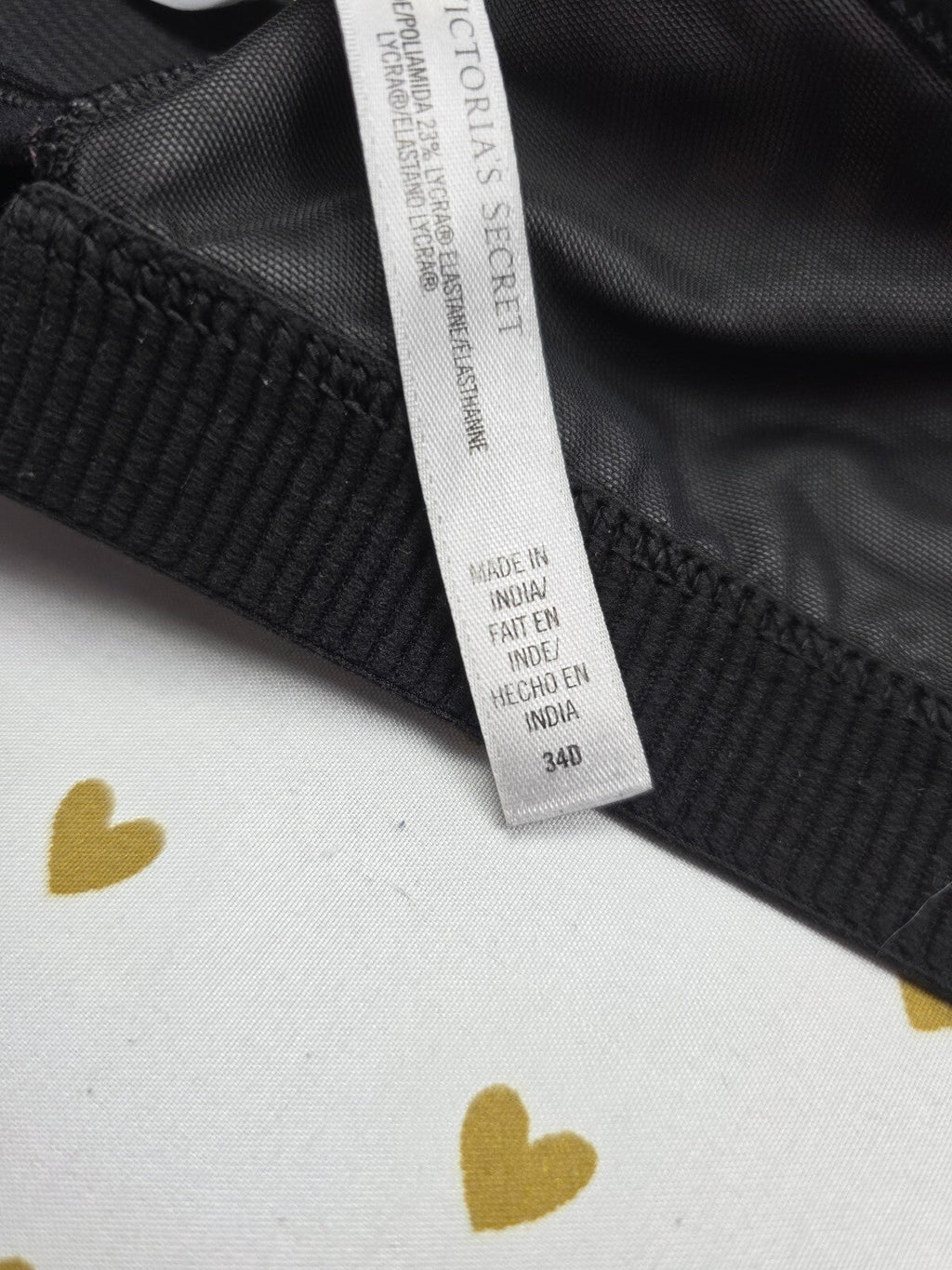 Victorias Secret VSX Logo Supportive Sports Bra Front Close Exercise 34D