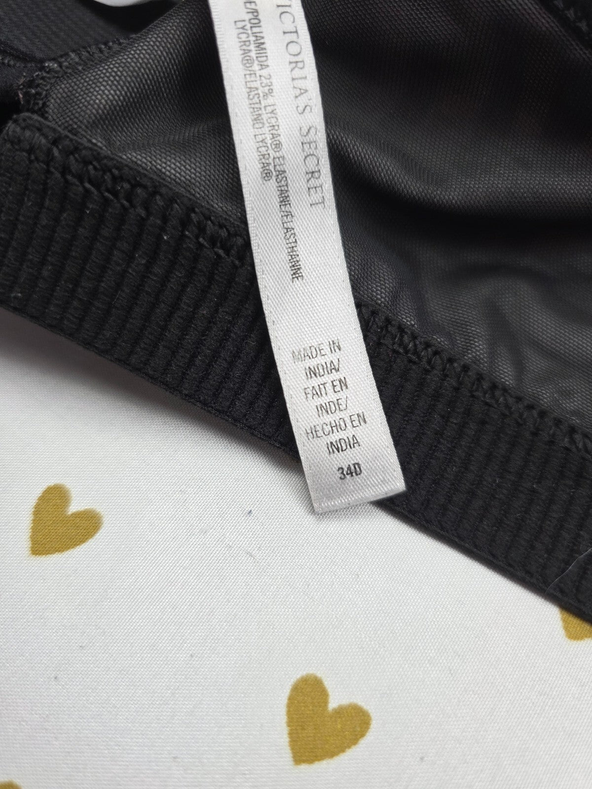 Victorias Secret VSX Logo Supportive Sports Bra Front Close Exercise 34D