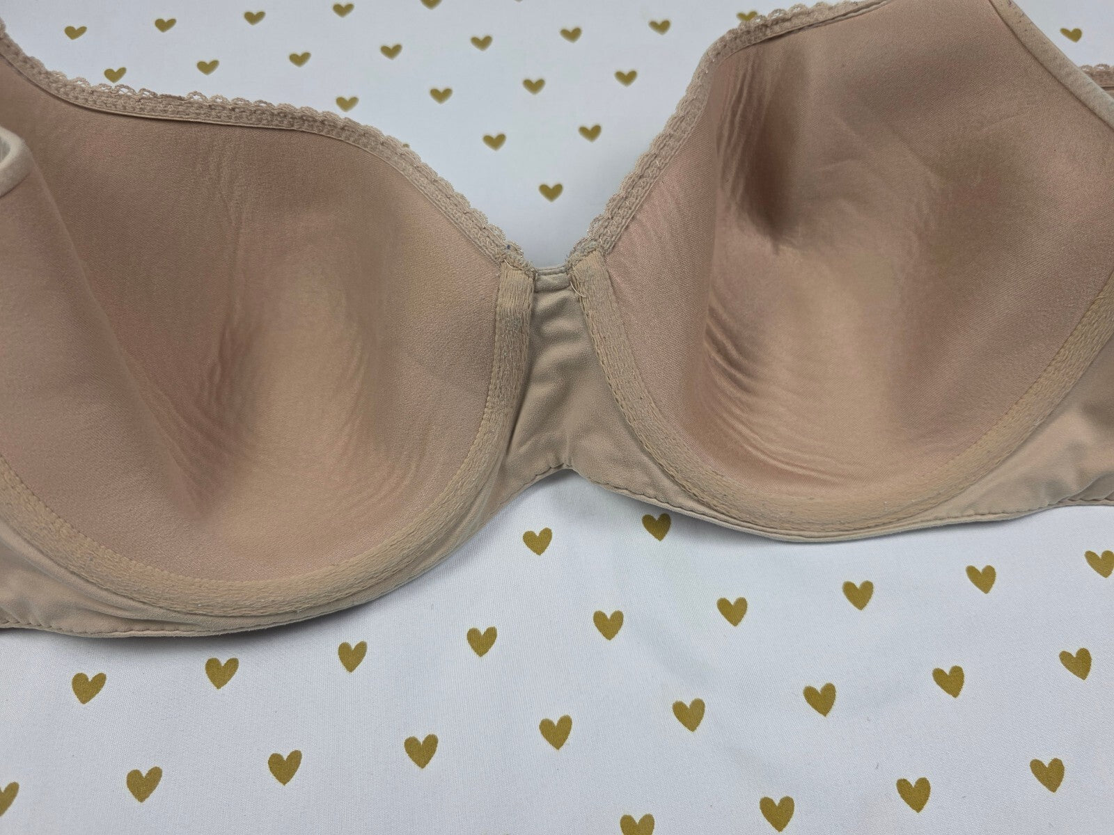 Victorias Secret Beige  Lined Demi Balconette Bra 36DDD