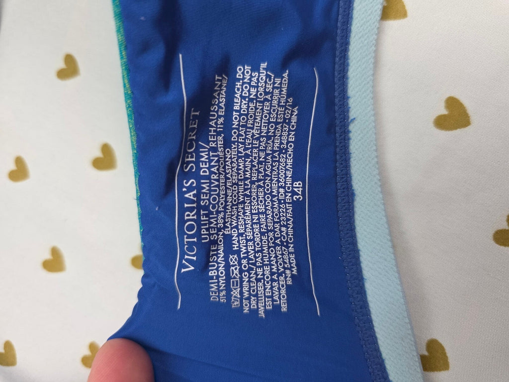 Victorias Secret Uplift Semi Demi Balconette Bra 34B