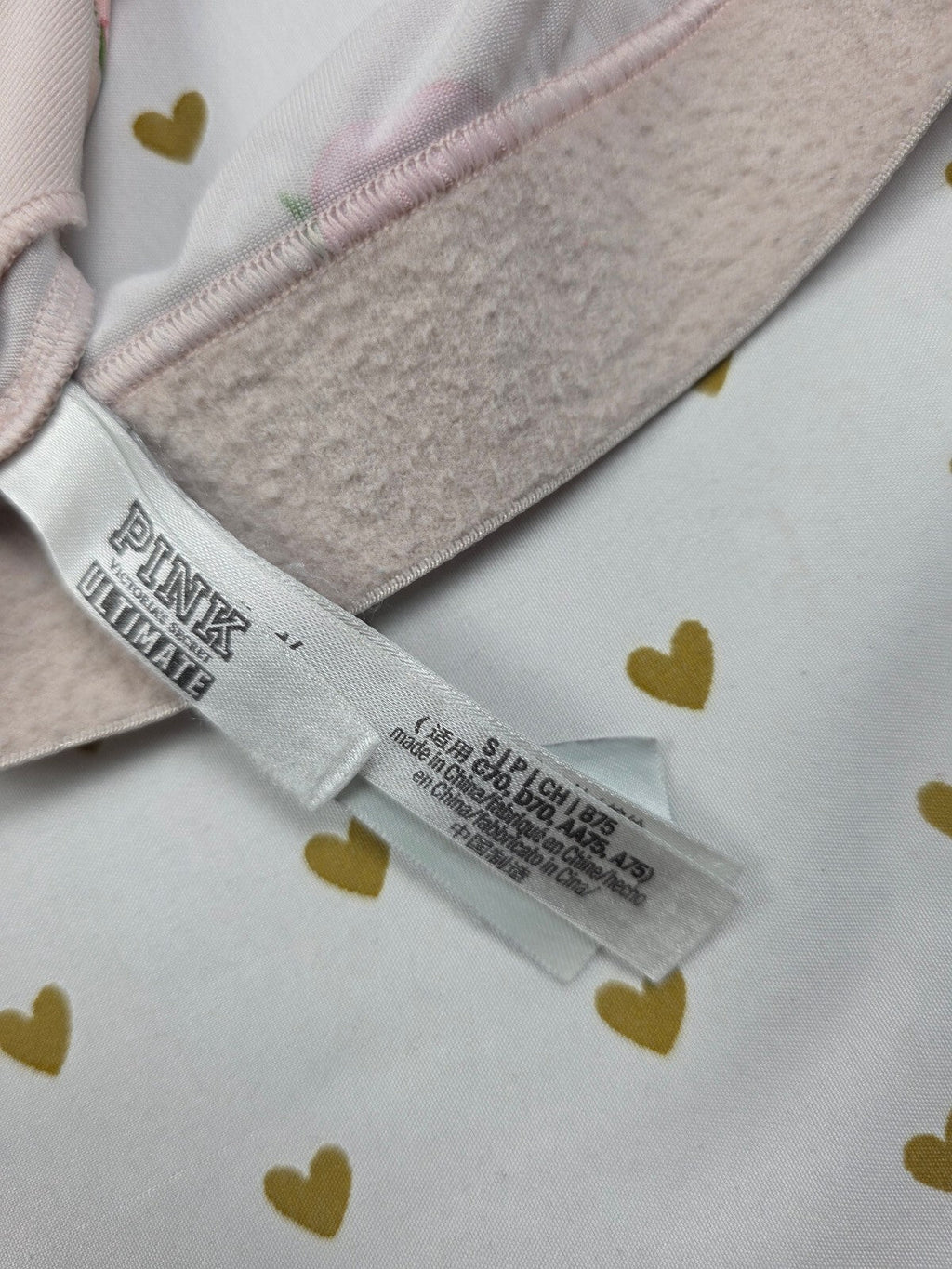Victorias Secret Pink Peaches Sports bra Small  Bralette Bra Top Tank