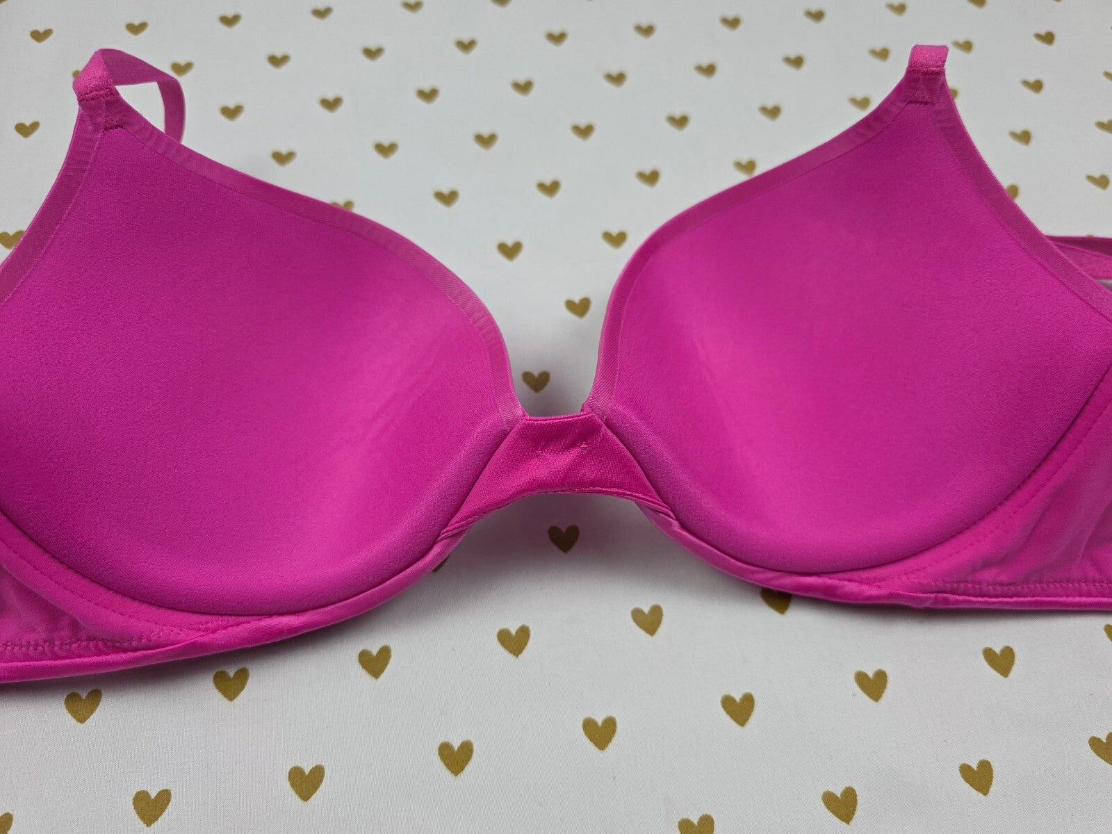 Victorias Secret SO OBSESSED Pink Push UP Satin Bra 32D
