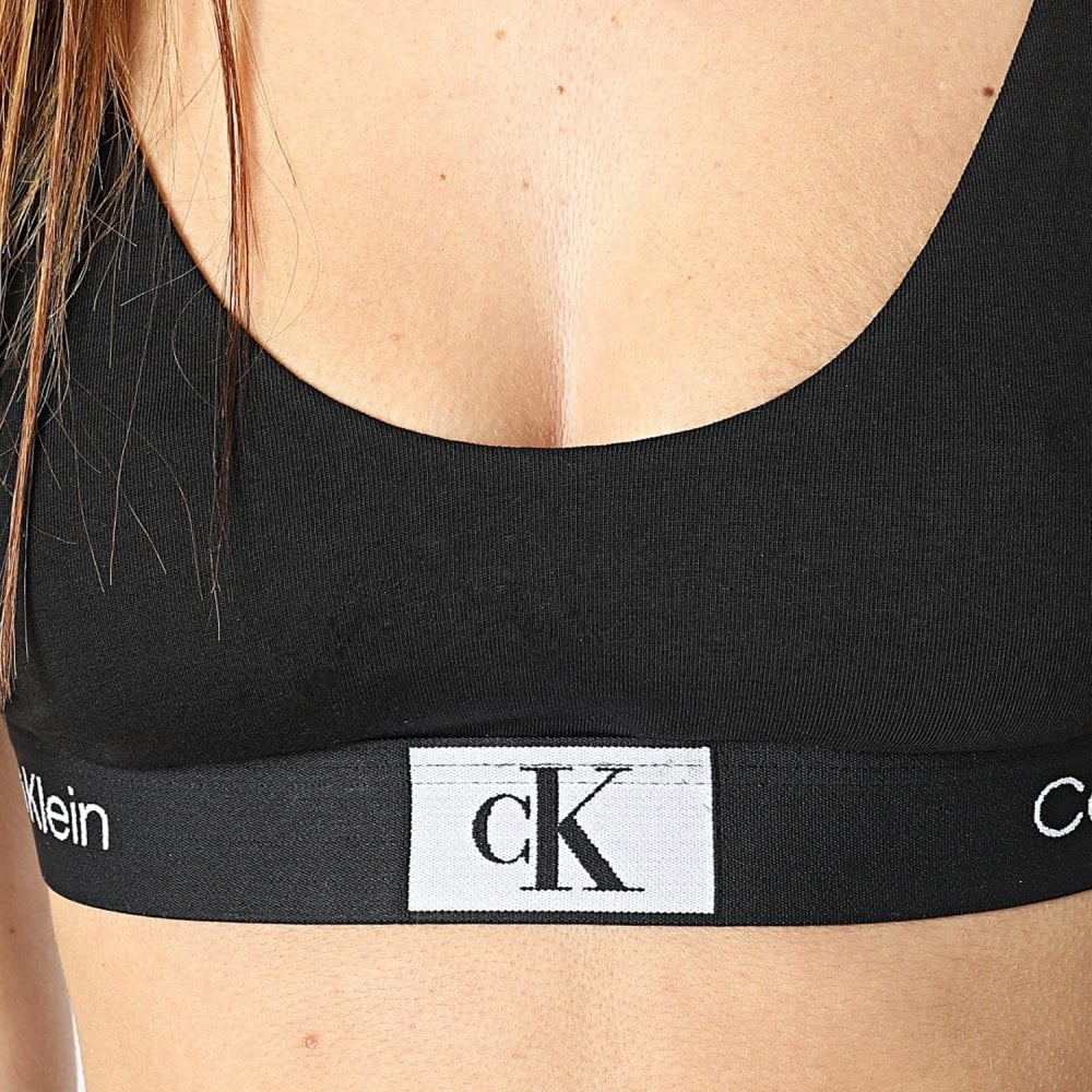 CK 1996 Unlined String Bralette, Black