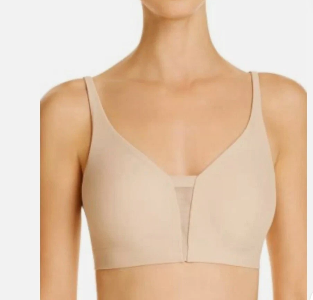 Calvin Klein Invisibles Wirefree Mesh Unlined Triangle Bralette QF5380 beige